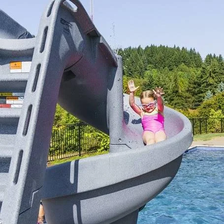 S.R. Smith HeliX2 grey pool slide pictured by AquaAction
